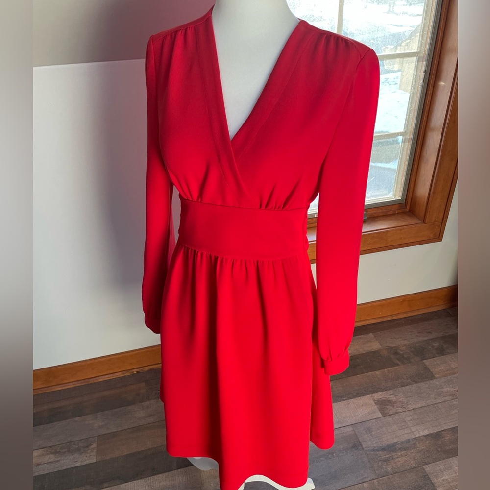 Kate Spade tie waist red dress